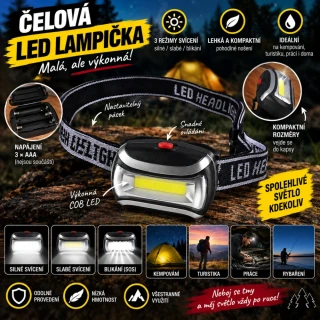Led čelová svítilna