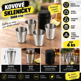 Kovová sada panáků