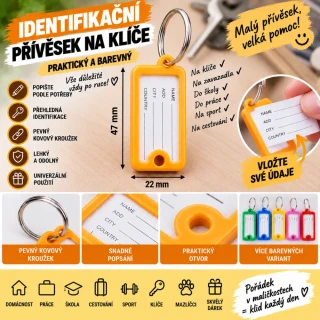 Identifikační přívěšek - oranžový