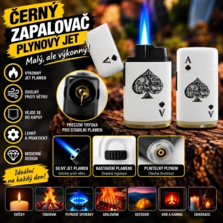 Tryskový zapalovač PROF - Poker Eso