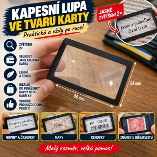 Lupa do peněženky - černá